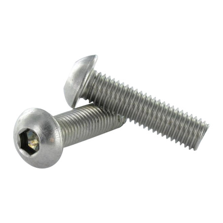 1 x Metalliruuvit Ruostumaton teräs A2 BHC (Bombée Hexagonal creux / kupukantainen kuusiopää) M4X6 Kokonaan