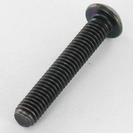 1 x Metalliruuvit Ruostumaton teräs A2 Musta BHC (Bombée Hexagonal creux / kupukantainen kuusiopää) M6X20 Avain 4 HC4