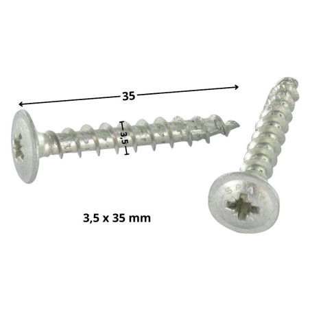 1 x Ruuvi Spax Litteä pää Pozi 3,5x35 WIROX