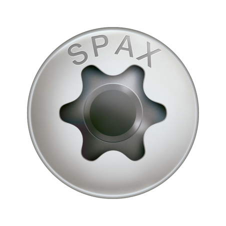 1 x Spax Puuruuvi Kupumainen uppokanta T-STAR TORX T15 3,5 x 20 Kokonaan kierteytetty Ruostumaton teräs A2