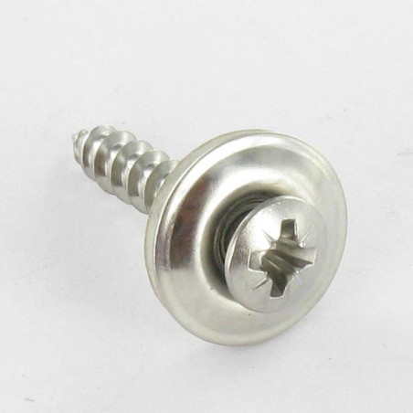 1 x Rakennusruuvi Kupumainen uppokanta Pozi Ruostumaton teräs A2 Tiivistealuslevy EPDM-neopreenitiivisteellä 4,5x30