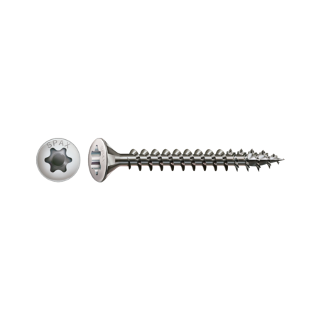 1 x Spax Puuruuvi Kupumainen uppokanta T-STAR TORX T10 3X25 Kokonaan kierteytetty Ruostumaton teräs A2 mikroruuvi