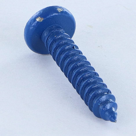 1 x Levyruuvi Ruostumaton teräs A2 leveä kupukantainen Pozi 4,8x25 Sininen RAL5010
