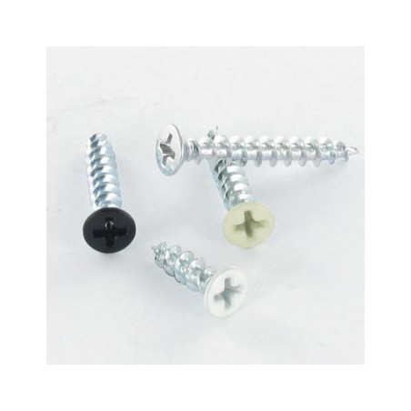 1 x PVC-ruuvi 30 uppokantainen Phillips 4,3x30 Itseporautuva Sinkitty teräs RAL 8019 harmaanruskea