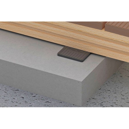 1 x Kpl:n pakkaus 18 Palkkien suojatyynyt 100x100x10 EPDM-muovi