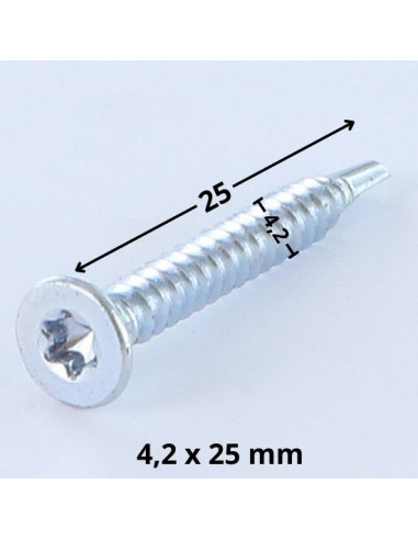 1 x Itseporautuva ruuvi uppokantainen TORX T20...