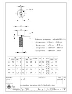 Ruuvi "Kupolipultti POZI ja halkaistu M6X10 sinkitty cr3... 2