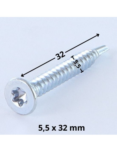 1 x Itseporautuva ruuvi uppokantainen TORX T25...