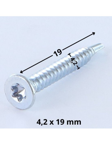 1 x Itseporautuva ruuvi uppokantainen TORX T20...