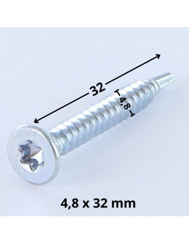 1 x Itseporautuva ruuvi uppokantainen TORX T25...