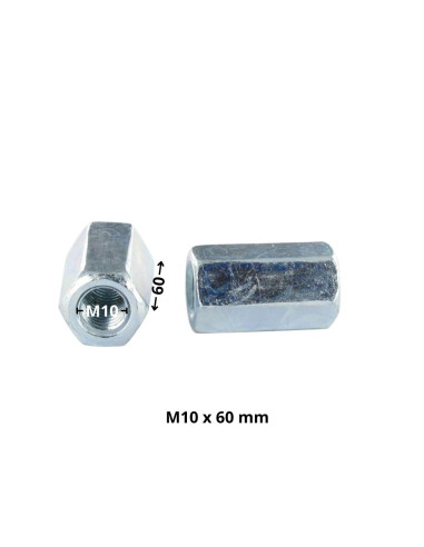 1 x Muhvi Kuusikulmainen M10X60 Avainväli 17...