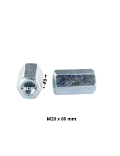 Muhvi Kuusikulmainen M20X60 Avainväli 30 Sinkitty teräs 2
