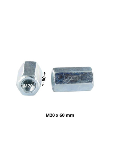 1 x Muhvi Kuusikulmainen M20X60 Avainväli 30...