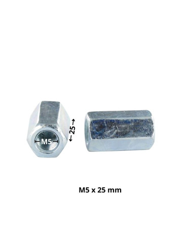 1 x Muhvi Kuusikulmainen M5X25 Avainväli 8...
