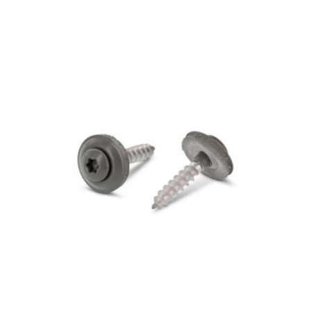 1 x Rakennusruuvi Kupumainen uppokanta TORX T20 Ruostumaton teräs A2 RAL7005 4,5x45 Tiivistealuslevy