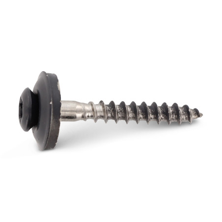 1 x Rakennusruuvi Kupumainen uppokanta TORX T20 Ruostumaton teräs A2 RAL 7016 antrasiitinharmaa 4,5X100RD.EPDM