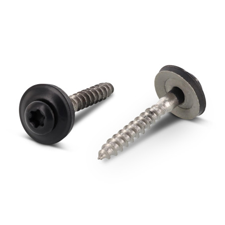 1 x Rakennusruuvi Kupumainen uppokanta TORX T20 Ruostumaton teräs A2 RAL 7016 antrasiitinharmaa 4,5X120RD.EPDM
