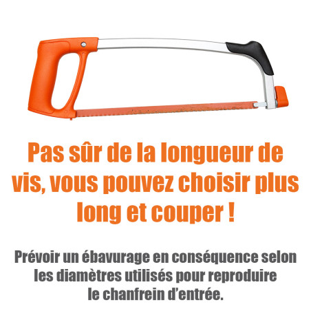 1 x Metalliruuvit Kuusiopää TH luonnollinen nylon Polyamidi 6.6 M6X40