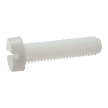 1 x Metalliruuvit Suuri kupumainen lieriöpää Halkaistu M4X12 luonnollinen nylon
