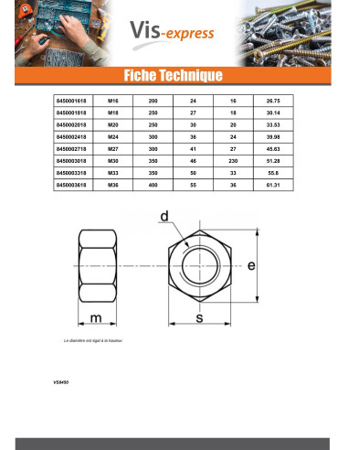 1 x Mutteri HH M14 Paksu 14 Ruostumaton teräs A4