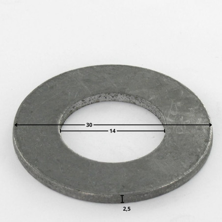 1 x Aluslevy Litteä M14X30X2.5 M Raakateräs