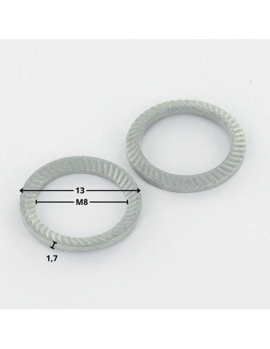 1 x Aluslevy SCHNORR VS. M8X13X1.7 420500...