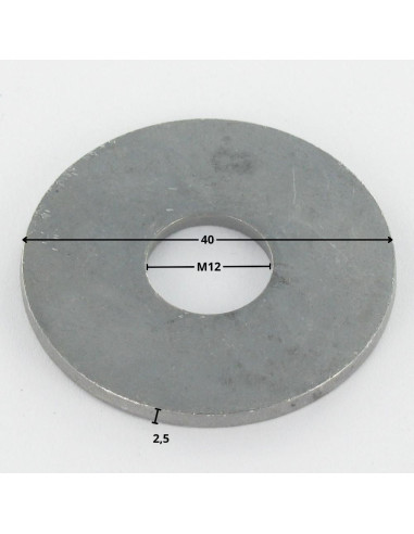 1 x Aluslevy Litteä M12X40X2.5 LL...