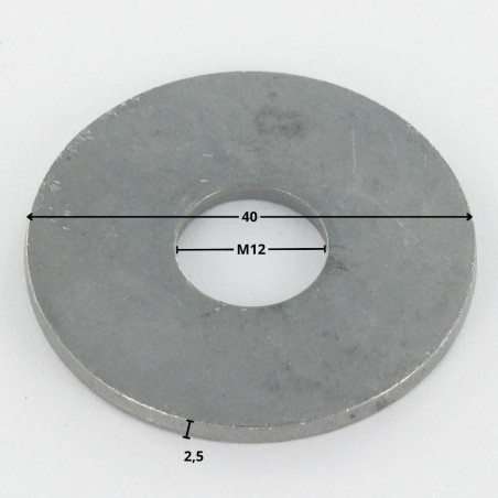 1 x Aluslevy Litteä M12X40X2.5 LL varmgalvanisert stål"