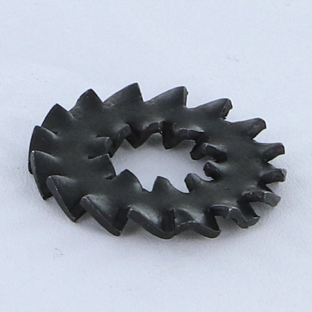 1 x Viuhka-aluslevy Kaksoishammastus DD (double denture) M8 Raakateräs