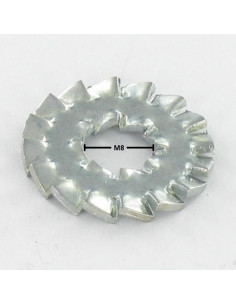 Viuhka-aluslevy Kaksoishammastus DD (double denture) M8... 2