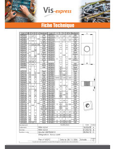 Neliömutteri M10 17x17x8 Sinkitty teräs 2