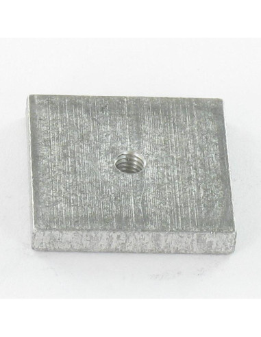 1 x Neliömutteri M4 24x24x4 Alumiini
