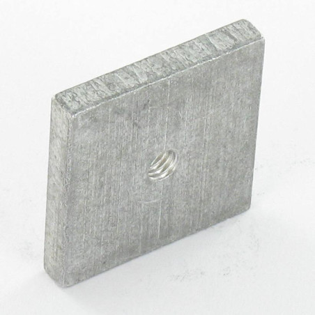 1 x Neliömutteri M4 24x24x4 Alumiini