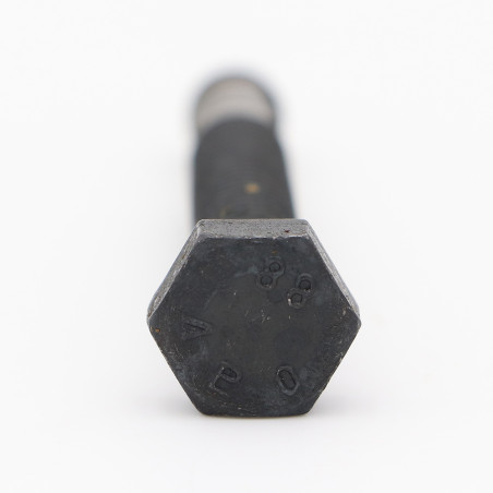 1 x Metalliruuvit Kuusiopää TH M8X55 Luokka 8.8 to Ura Musta sinkitty teräs