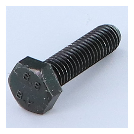 1 x Metalliruuvit Kuusiopää TH M8X20 Luokka 8.8 Musta sinkitty teräs