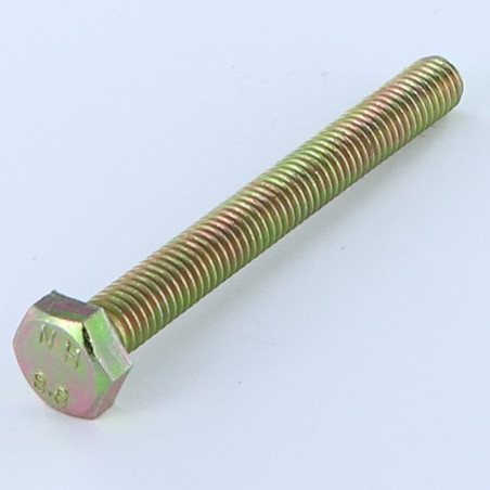 1 x Metalliruuvit Kuusiopää TH M10X90 Luokka 8.8 Dikromattu