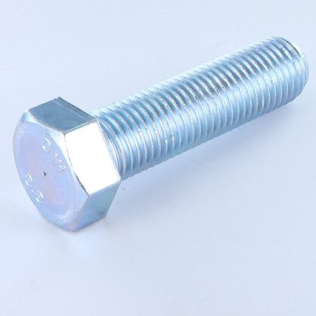 1 x Metalliruuvit Kuusiopää TH M30X100 Luokka 8.8 Sinkitty teräs