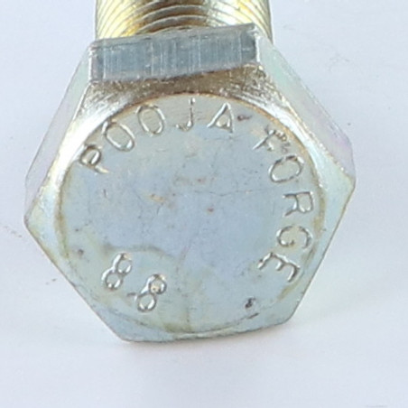 1 x Metalliruuvit Kuusiopää TH M16X35 Luokka 8.8 Sinkitty teräs