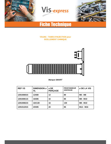 1 x SEULAA D INJEKTIOINNIN M12 Tai M16 20X85