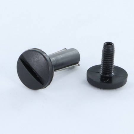 1 x Kasausruuvi M4X15 Halkaisija Putki 5 svart nylon 2 kpl Uros naaras