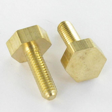 1 x Metalliruuvit Messinki Kuusiopää TH M3,5X12 Tappimainen pää CHANF