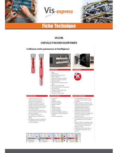 1 x Kiinnitystulppa Nailon DUOPOWER Fischer...