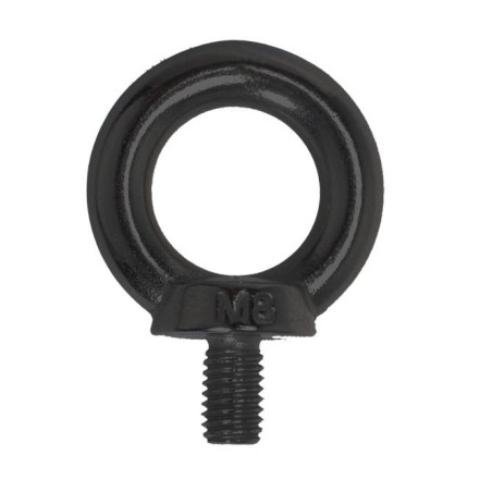 1 x Ruuvi Nostorengas M10X45 Ruostumaton teräs A4 Musta