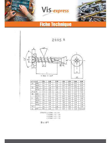 1 x Puuruuvi Pyöreä pää Pozi PZ10 3,5 x 16...