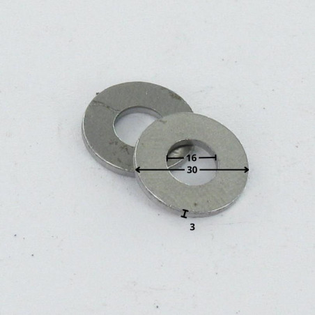 1 x Aluslevy Litteä M16X30X3 Z Raakateräs