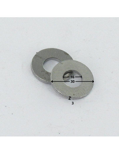 1 x Aluslevy Litteä M16X30X3 Z Raakateräs