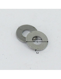 Aluslevy Litteä M6X12X1.2 Z Raakateräs 2