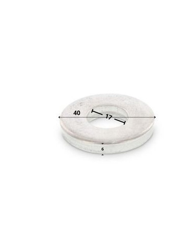 1 x Aluslevy Paksu 17x40x6 Ruostumaton teräs A2