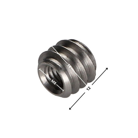 1 x Insertti Ei halkaistu Raakateräs M8 14X12