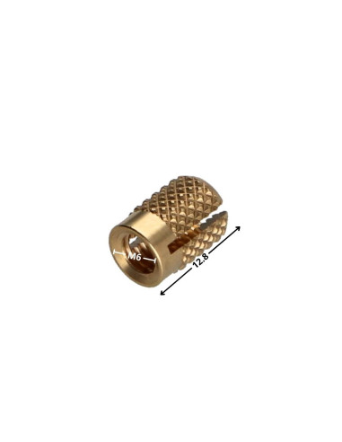 1 x Insertti LAAJENNUSKORJAUS Messinki M6X12.8